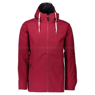 Men Simple Hooded Cell Jacket