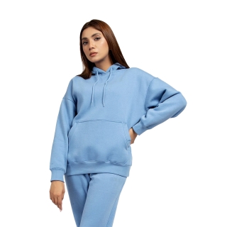 Women Blue Pullover Hoodie
