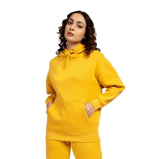 Women Mustard Pullover Hoodie